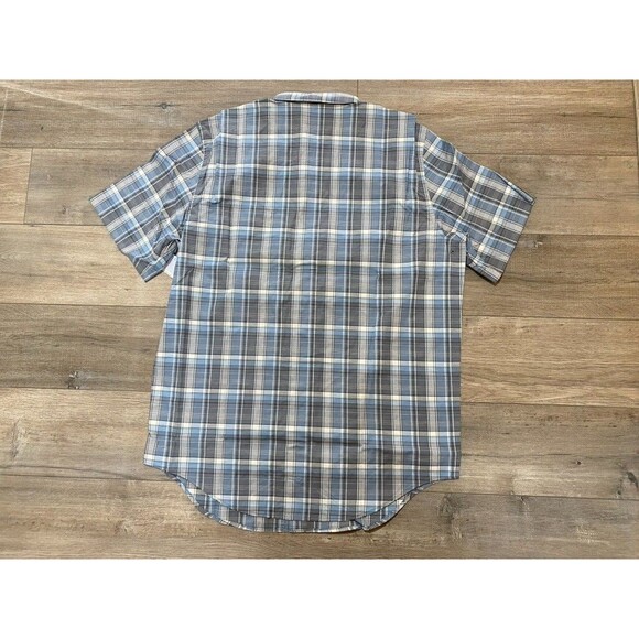 Filson Twin Lakes Sport Mens M Short Sleeve Button Up Plaid Outdoors Camp Shirt - Picture 7 of 9